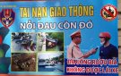 Công an thị trấn Cành Nàng, dán tờ Áp pich tuyên truyền An toàn giao thông
