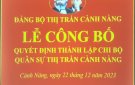 Lễ công bố Quyết định thành lập Chi bộ Quân sự thị trấn Cành Nàng